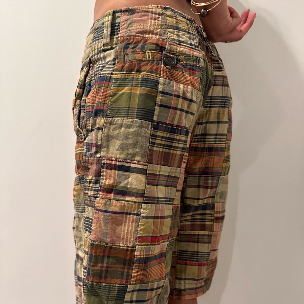 Vintage Patchwork Plaid Shorts/Jorts
